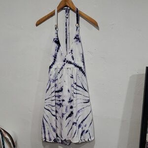 Victoria's Secret Supima Cotton Bra Tops Tie-Dye Halter Dress Size L